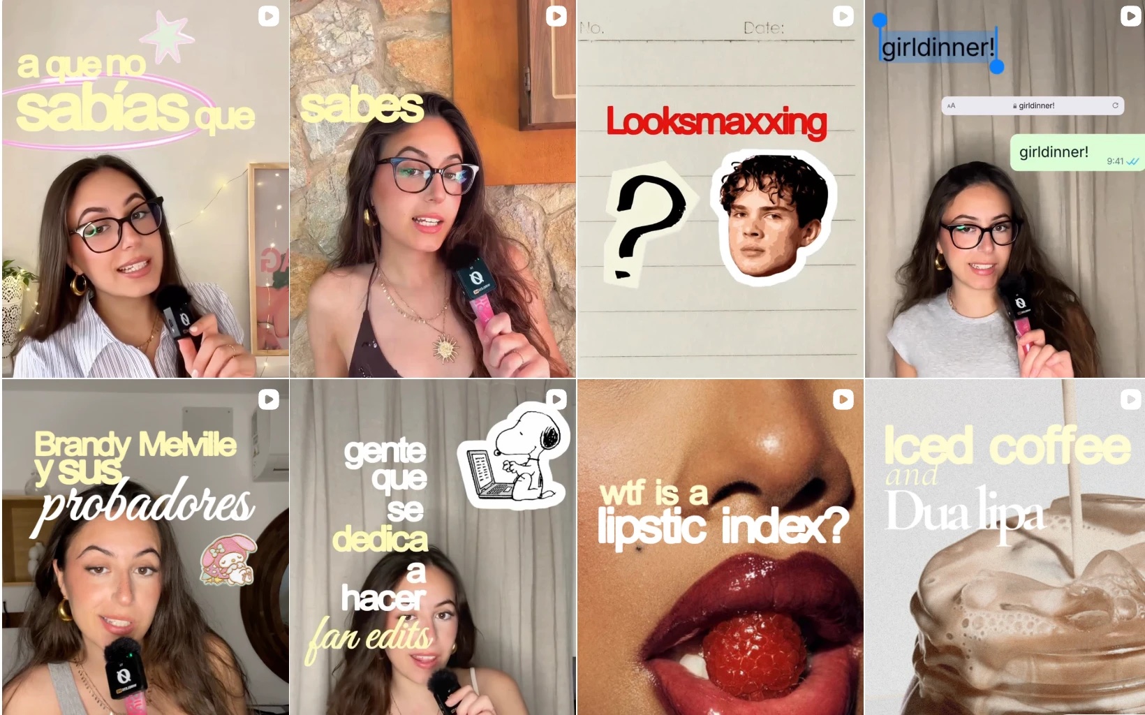 Clara y Creativa Instagram feed by Clara Llopart, creative strategist content creator