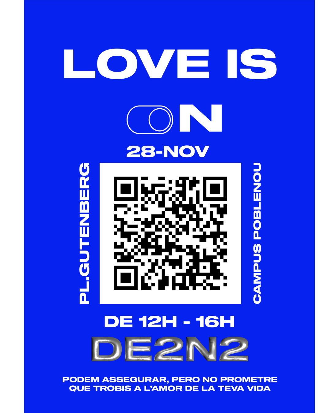 Love Is On poster blue