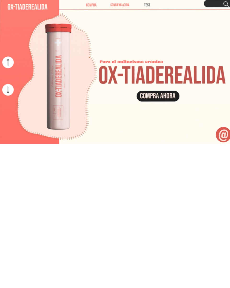 Ox-tiaderealidad campaign website home screen by Clara Llopart